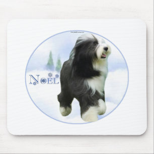 Noel Bearded Collie Mouse Pad