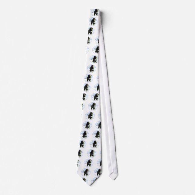 Noel Bearded Collie Tie (Front)