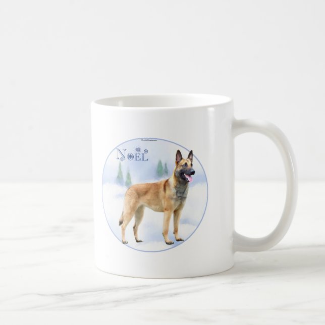 Noel Belgian Malinois Coffee Mug (Right)