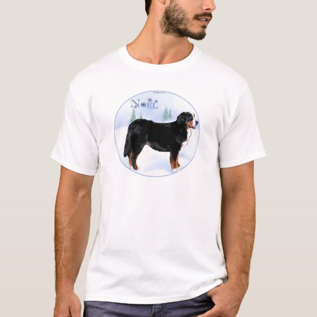 Noel Bernese Mountain Dog T-Shirt (Front)