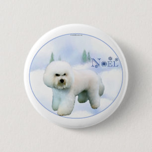 Noel Bichon Frise - Customised 6 Cm Round Badge