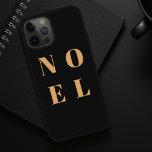 Noel Black and Gold | Trendy Stylish Christmas Case-Mate iPhone 14 Case<br><div class="desc">Simple,  stylish & bold "Noel" quote art holiday iphone case in elegant gold on a luxe black background in modern minimalist typographic style. The greeting can be easily personalised for a unique and personal holiday design which stands out from the crowd!</div>