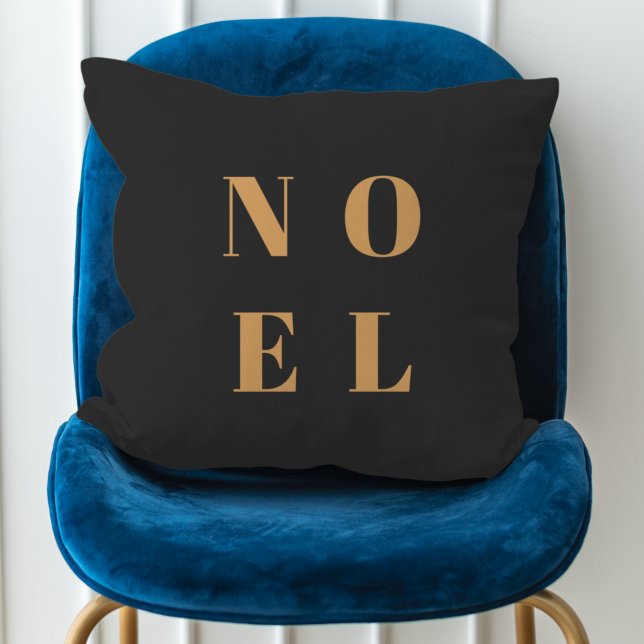 Noel Black and Gold | Trendy Stylish Christmas Cushion (Creator Uploaded)