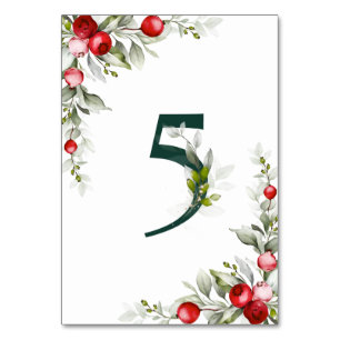 Noel Botanical Table 5 Wedding Table Number