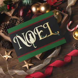 Noel Cat Christmas Foil Holiday Card