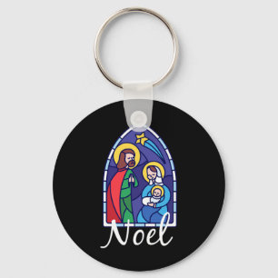 Noel - Christmas Advent Nativity Scene North Star Key Ring