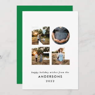 Noel Christmas bold modern 4 photo simple Holiday