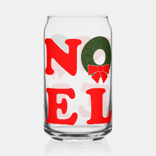 NOEL Christmas  Can Glass