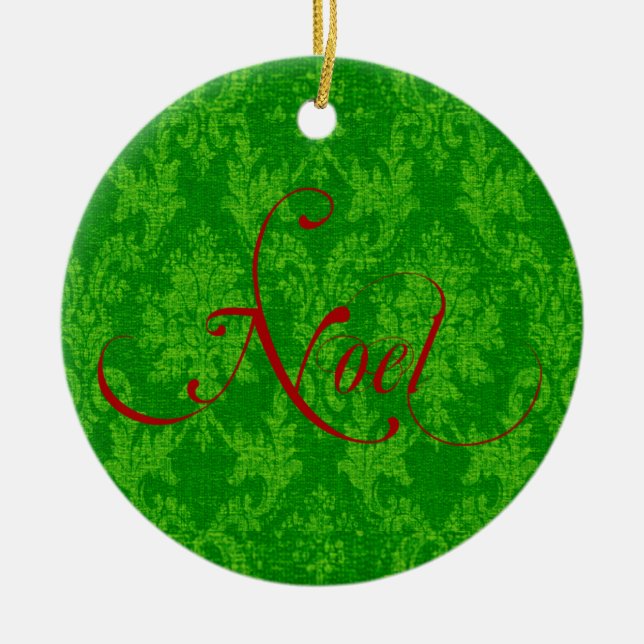 Noel Christmas Ceramic Ornament (Front)