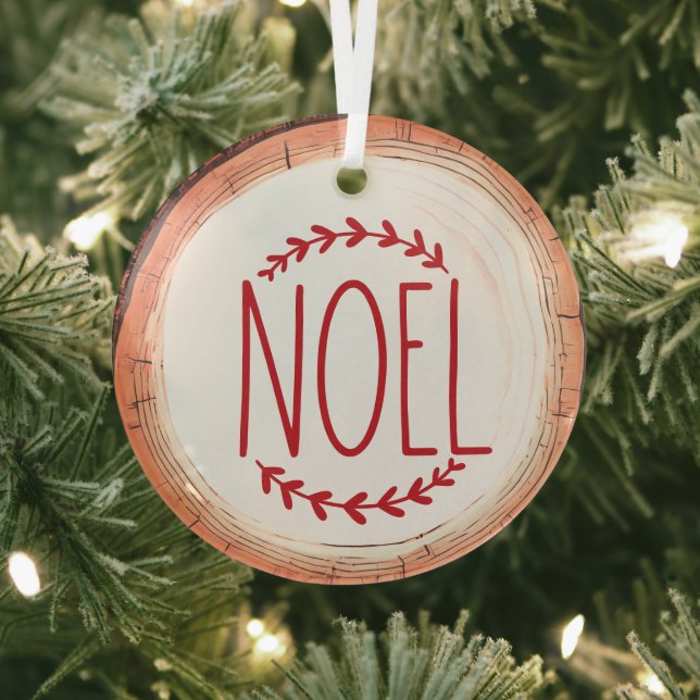 Noel Christmas Glass Tree Decoration (Insitu)
