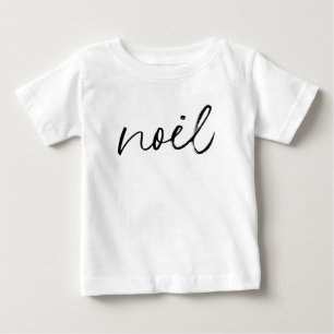 Noel Christmas Handlettering Minimal Elegant Baby T-Shirt