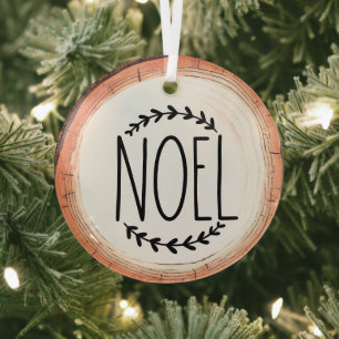 Noel Christmas Holiday Glass Tree Decoration
