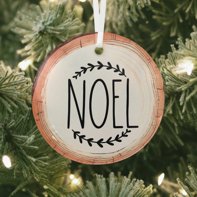 Noel Christmas Holiday Glass Tree Decoration (Insitu)