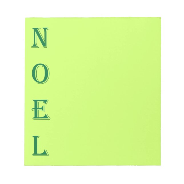 Noel Christmas Notepad (Front)