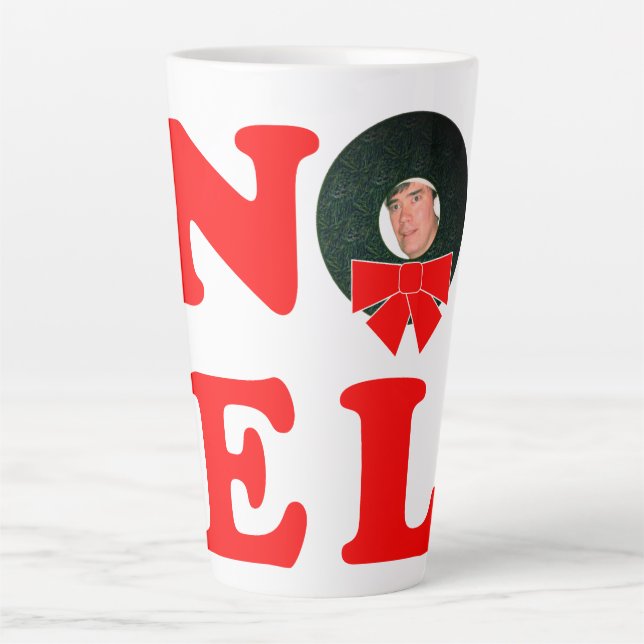 NOEL Christmas Personalised Latte Mug (Front)