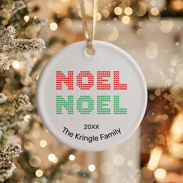 Noel Christmas Photo Ceramic Ornament (Creator Uploaded)
