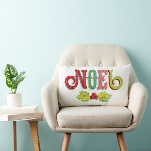 Noel Colourful Christmas Lumbar Cushion