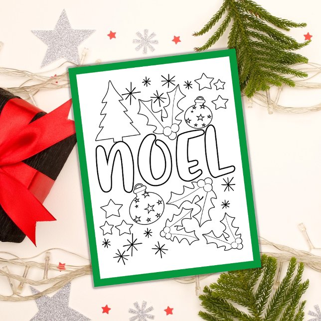 Noel Colouring Page Christmas Activity Card (Creator Uploaded)