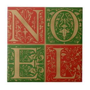 Noel Decorative Holiday Ceramic Tile