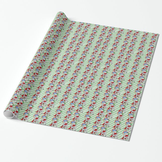 Noel Donkey Wrapping Paper (Unrolled)