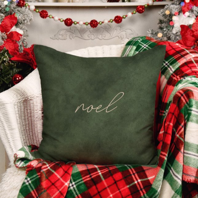 Noel • Elegant Dusty Green Christmas Pillow (Creator Uploaded)
