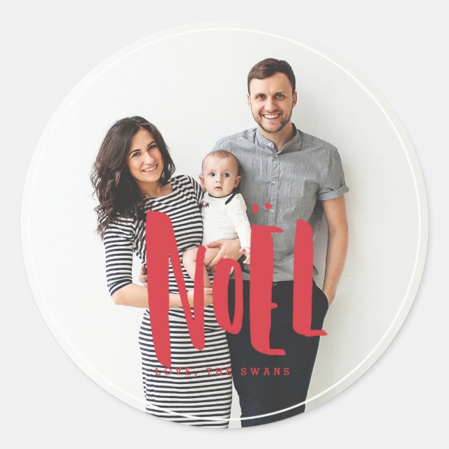 Noel Family Photo Sticker (Front)