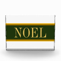 NOEL Festive Forest Green Snowy White Stripes
