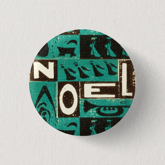 Noel Green 3 Cm Round Badge (Front)