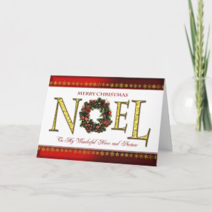 Noel greetings for Niece and Partner Holiday Card