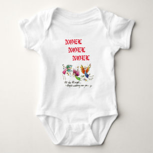 Noel Happy Colourful Angels Watching over you Holi Baby Bodysuit