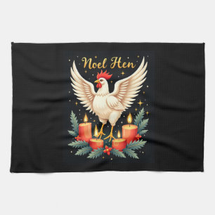 Noel Hen Chicken Tea Towel
