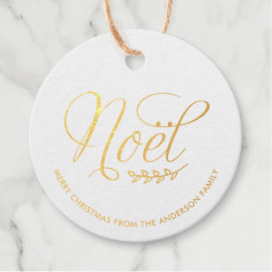 NOEL Merry Christmas Custom Photo Favour Tags