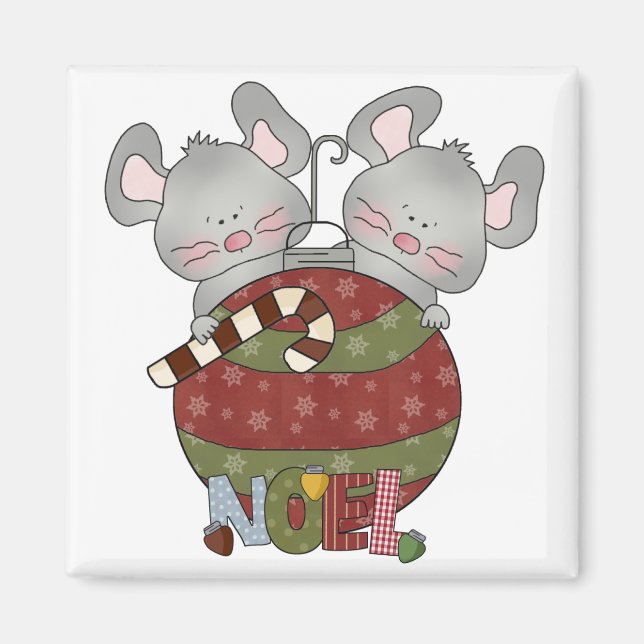 Noel Mice Holiday T-shirts and Gifts Magnet (Front)