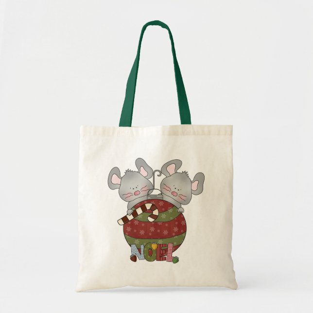 Noel Mice Holiday T-shirts and Gifts Tote Bag (Front)