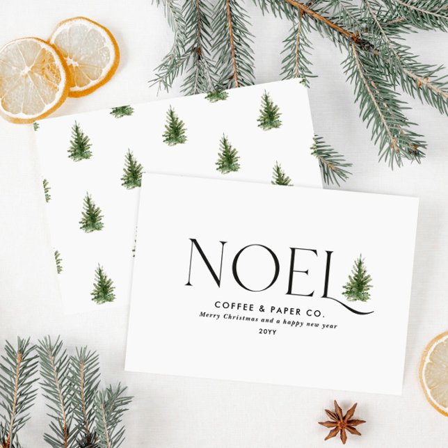 Noel modern typography business Christmas Holiday Card (Creator Uploaded)