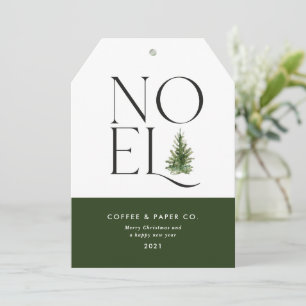 Noel modern typography corporate holiday Christmas Card