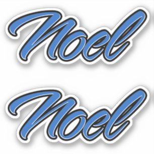 Noel name blue sticker Sticker Sticker Sticker