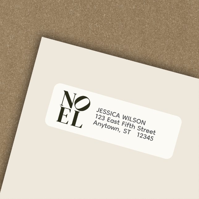 NOEL Pop Art Inspired Christmas Return Address Label (Creator Uploaded)