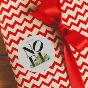 NOEL Pop Letter Art Inspired Christmas Classic Round Sticker