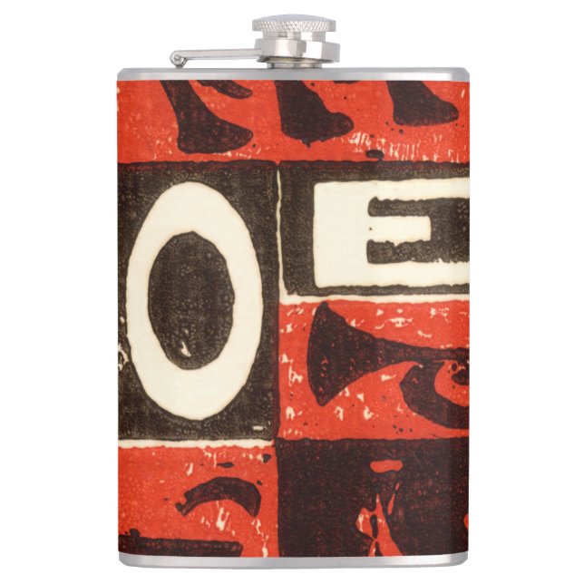 Noel Red Hip Flask (Front)
