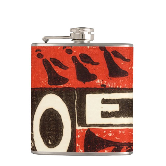 Noel Red Hip Flask (Front)
