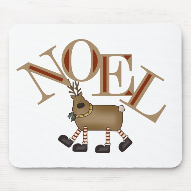 NOEL Reindeer Tshirts and Gifts Mouse Pad (Front)