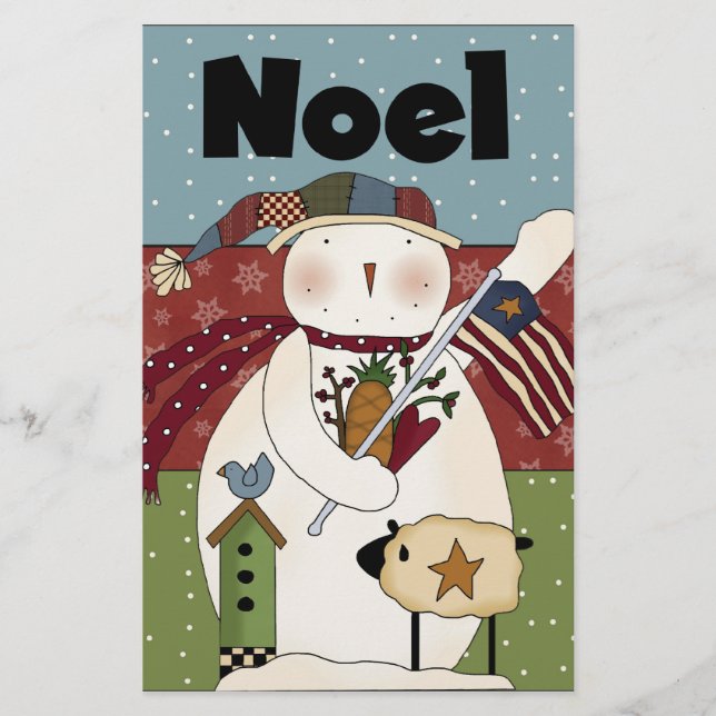Noel Snowman Card (Front)
