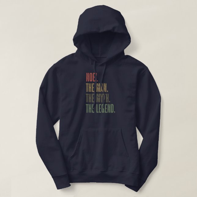 NOEL the Man the Myth the LEGEND FUNNY Mens Boys Hoodie (Design Front)