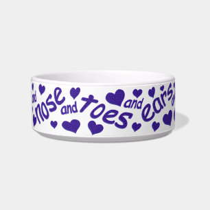 noes & toes & ....kitty's name.. bowl