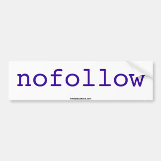 nofollow bumper sticker