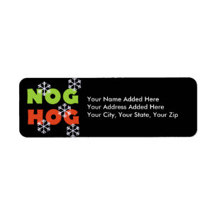 Nog Hog Holiday Return Address Labels