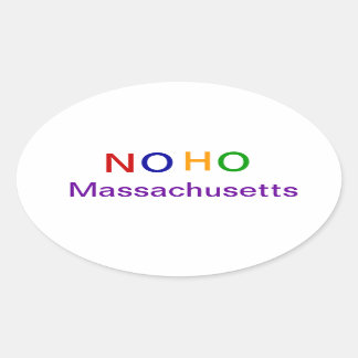 NOHO Massachusetts Oval Sticker