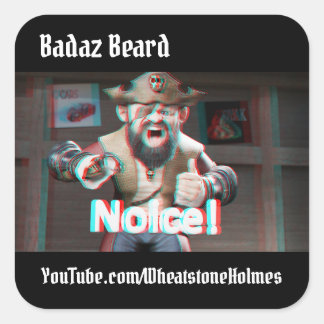 Noice! Badaz Beard 3D Square Sticker