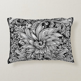 Noir Bloomscape accent pillow